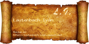 Lautenbach Iván névjegykártya