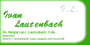 ivan lautenbach business card