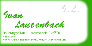 ivan lautenbach business card